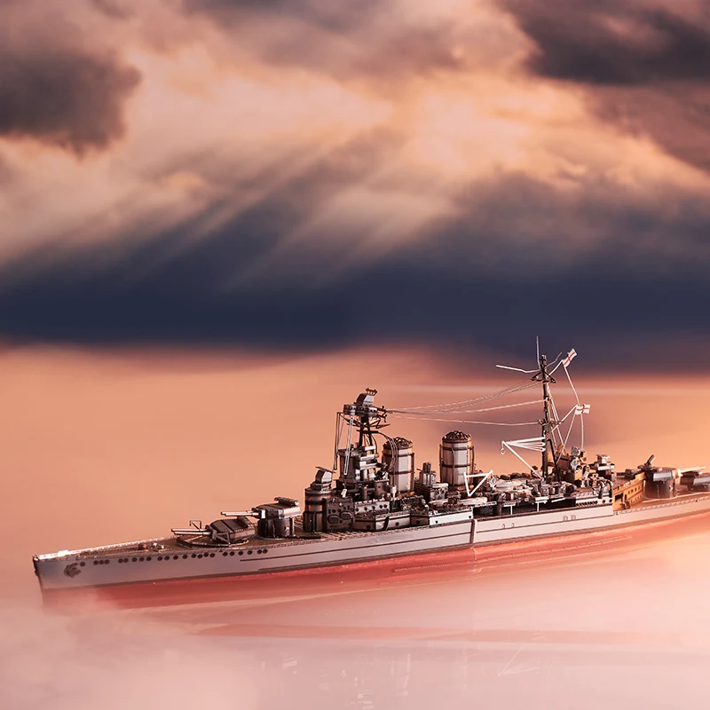 

Piececool 3D Metal Puzzle HMS HOOD warship model kits DIY Laser Cut Puzzles Jigsaw Toy For Children