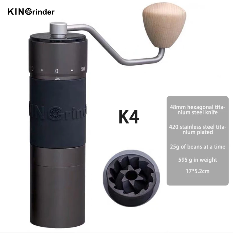 K6 Espresso Manual Coffees Grinder High Quality Aluminum Portable Coffee Grinder High-end grinding core Burr Coffee Grinders35g