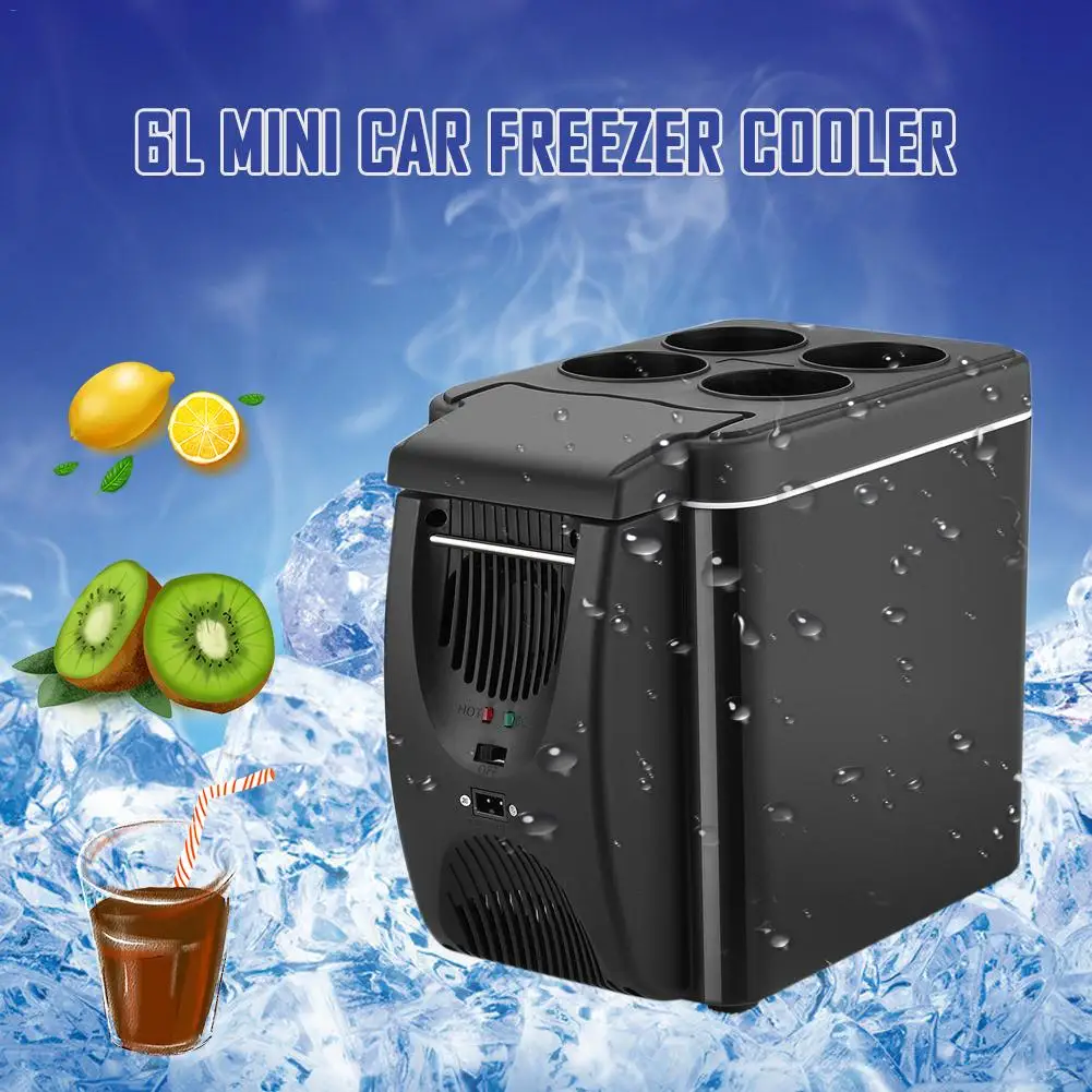 Car Refrigerator 12V Freezer Heater 6L Mini Car Freezer Cooler Warmer Portable Electric Fridge Icebox Travel Refrigerator