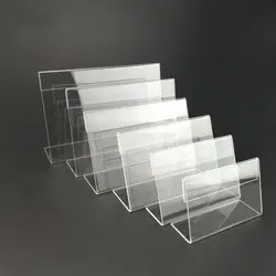 30Pcs 6x4cm Acrylic Shelf Label Holder Price Tags Premium Plastic Transparent Price With Price Card L-Type Price