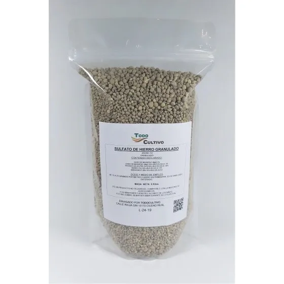 Granulated iron sulphate, 5Kg, background fertilizer used to treat ferric or yellowish chlorosis of plants, iron sulphate in addition to lowering the pH gives iron input to the plant