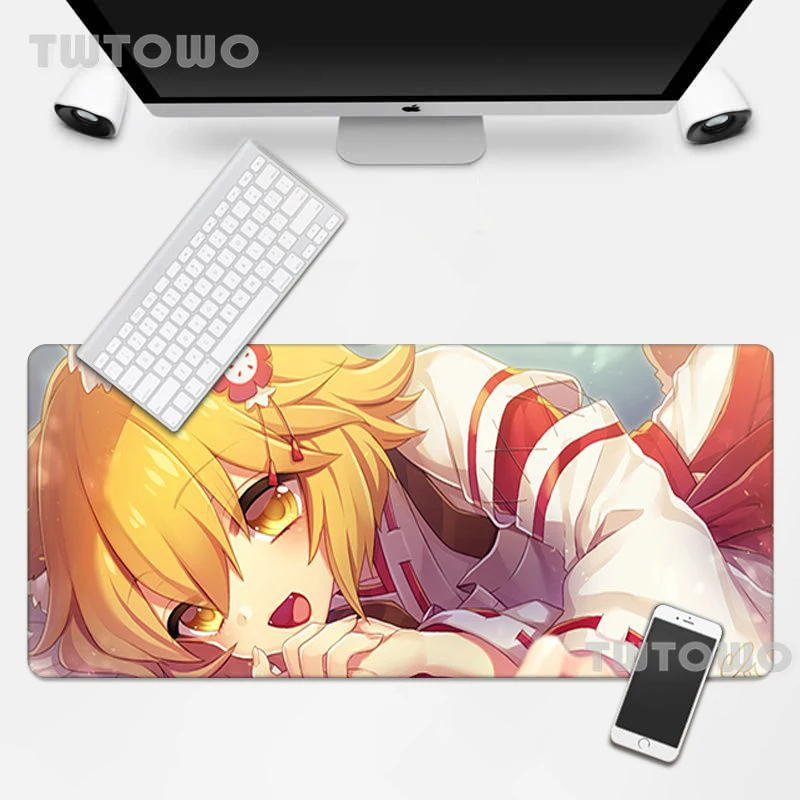 Anime Die Hilfreich Fuchs Senko Custom Skin Schreibtisch Matte Mauspads Mauspad Maus Matte Gamer Nicht-slip HD Custom PC schreibtisch Pad Hause