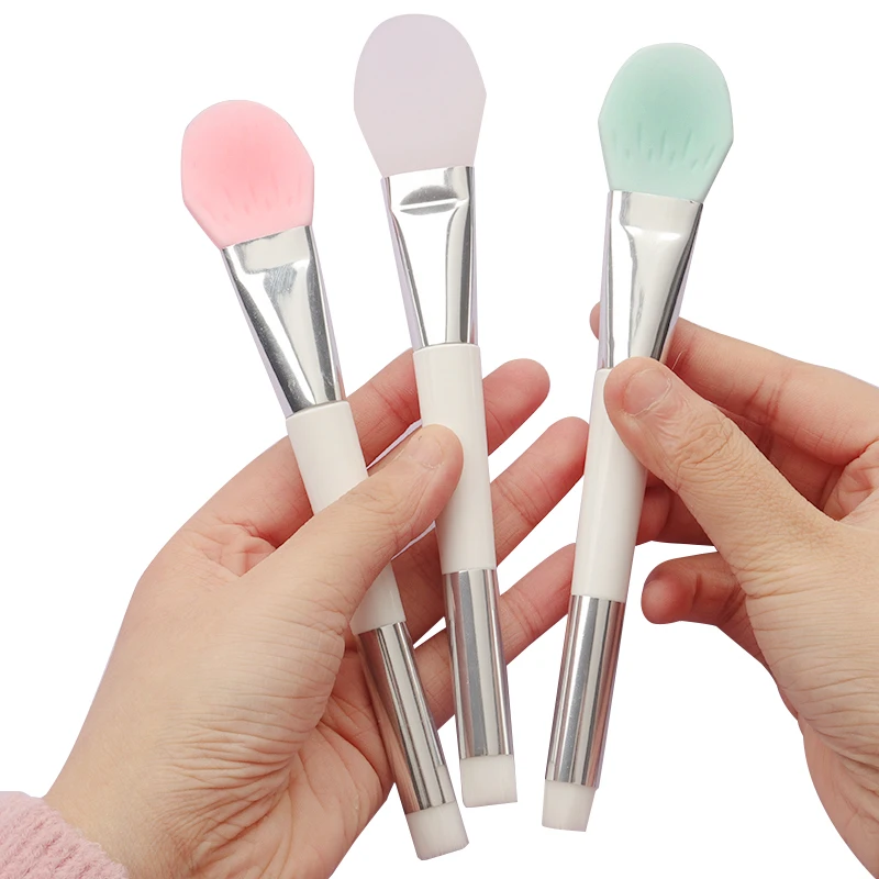 1 PC Professional Makeup Brushes Face Mask Brush Silicone Gel DIY Cosmetic Beauty Tools 3 color Soft Women Skin Face Care tool