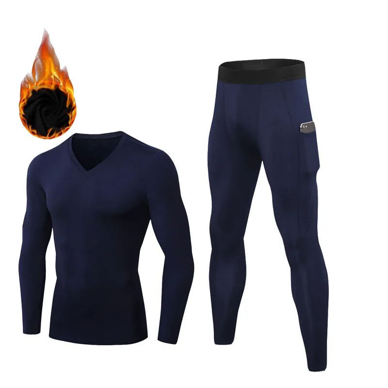 Thermisch Ondergoed Voor Mannen Winter Sneldrogend Mannen Thermo Kleding Lange Onderbroek Sets Compressie Fleece Zweet Ondergoed