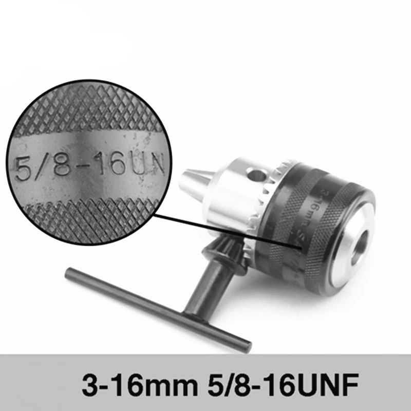 Imagem -02 - Mandril de Broca com Chave do Motor com Chave e Adaptador Mudança de Fixação Torno Pinça Chuck Ferramenta Montagem Polegada 20unf 816un 3-16 mm