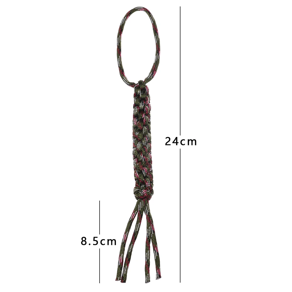 Corde paracorde de survie en nylon pour camping en plein air, nœud de maïs, ornements JOTool, couteau, pendentif, porte-clés tombant, 7 brins, 1 PC