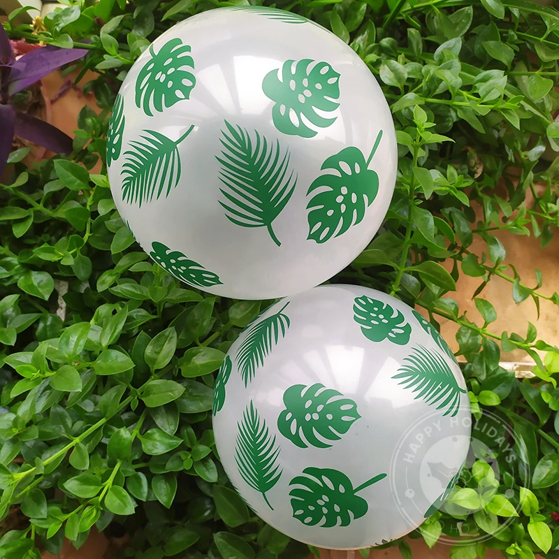 

12inch Transparent Balloon Leaf Pattern Latex Helium Balloons 36inch Baloon Birthday Party Wedding Decoration Supplies Wholesale