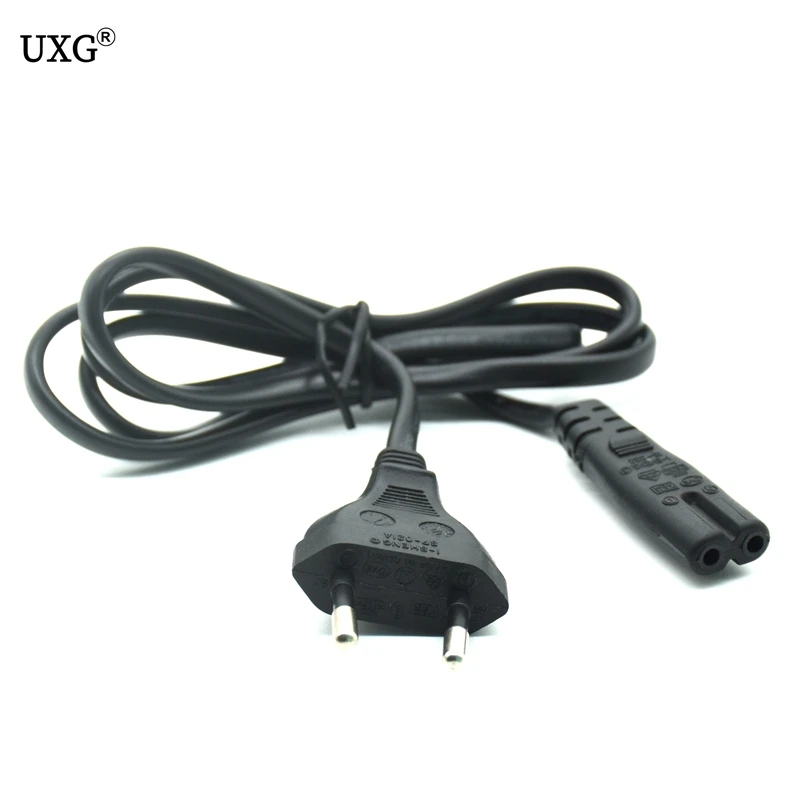 EU Power cable cord Figure 8 C7 to Euro Eu European 2 pin AC Plug power  cord for cameras,printers,notebook etc 50cm 100cm cable