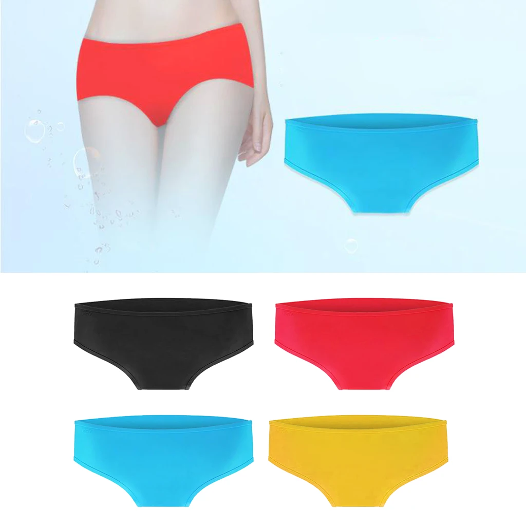 Women Ladies Silicone Bottoms Swimwear Underwear Beach Swimming Briefs Pants