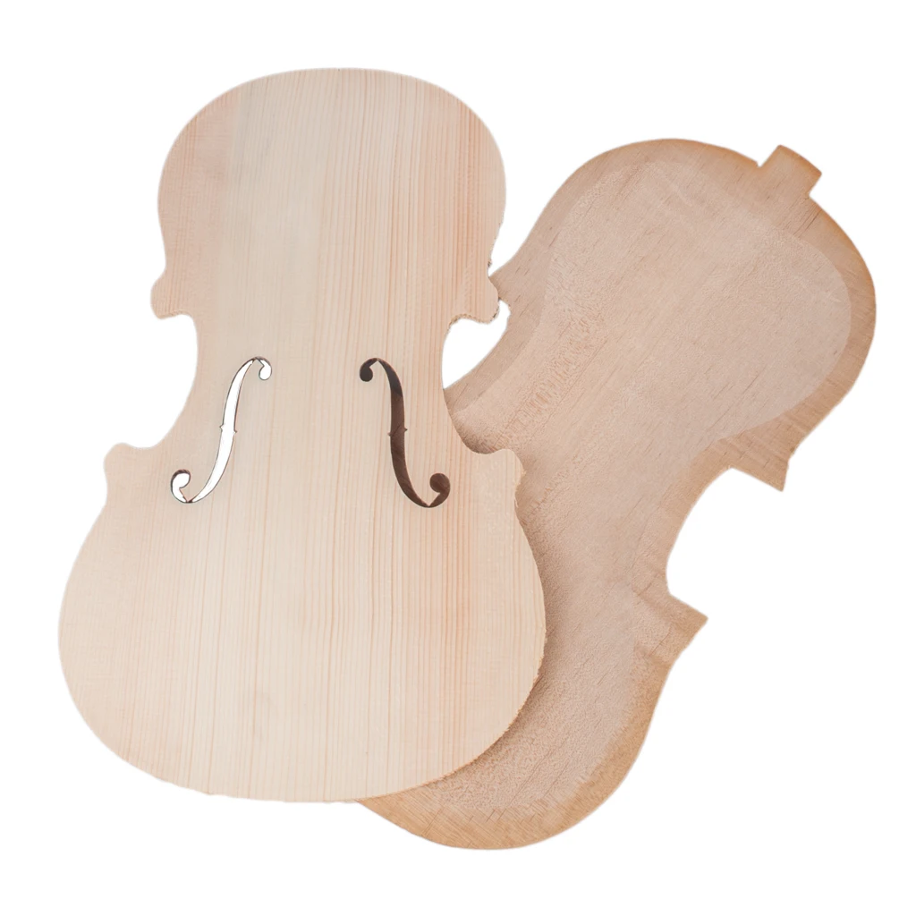 4/4 Violin Spruce Top And Maple Back Set Unfinished Part DIY Musical Instrument