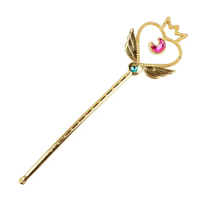 

Children's Love Fairy Rod Crown Fairy Stick Electroplating Magic Angel Stick Plastic Show Toy Props gift hot sell