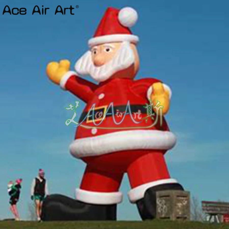 

8m High Xmas symbolize Santa Claus inflatable Father Christmas Model Standing on the Lawn for Advertising