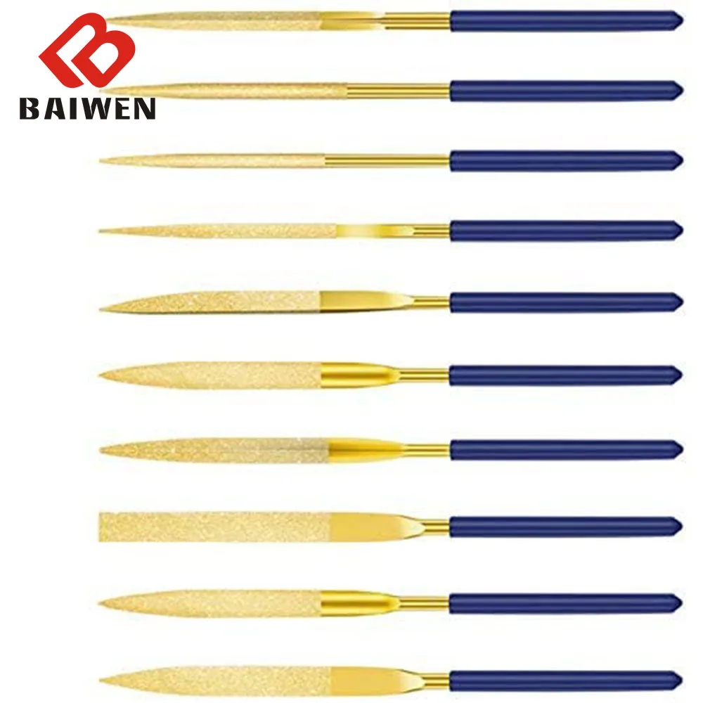 10 stücke Mini Diamant Nadel Datei Set Manuelle Werkzeuge Keramik Handwerk DIY Holz Raspel Dateien Nadel Schmuck Polieren Carving Cutter werkzeuge