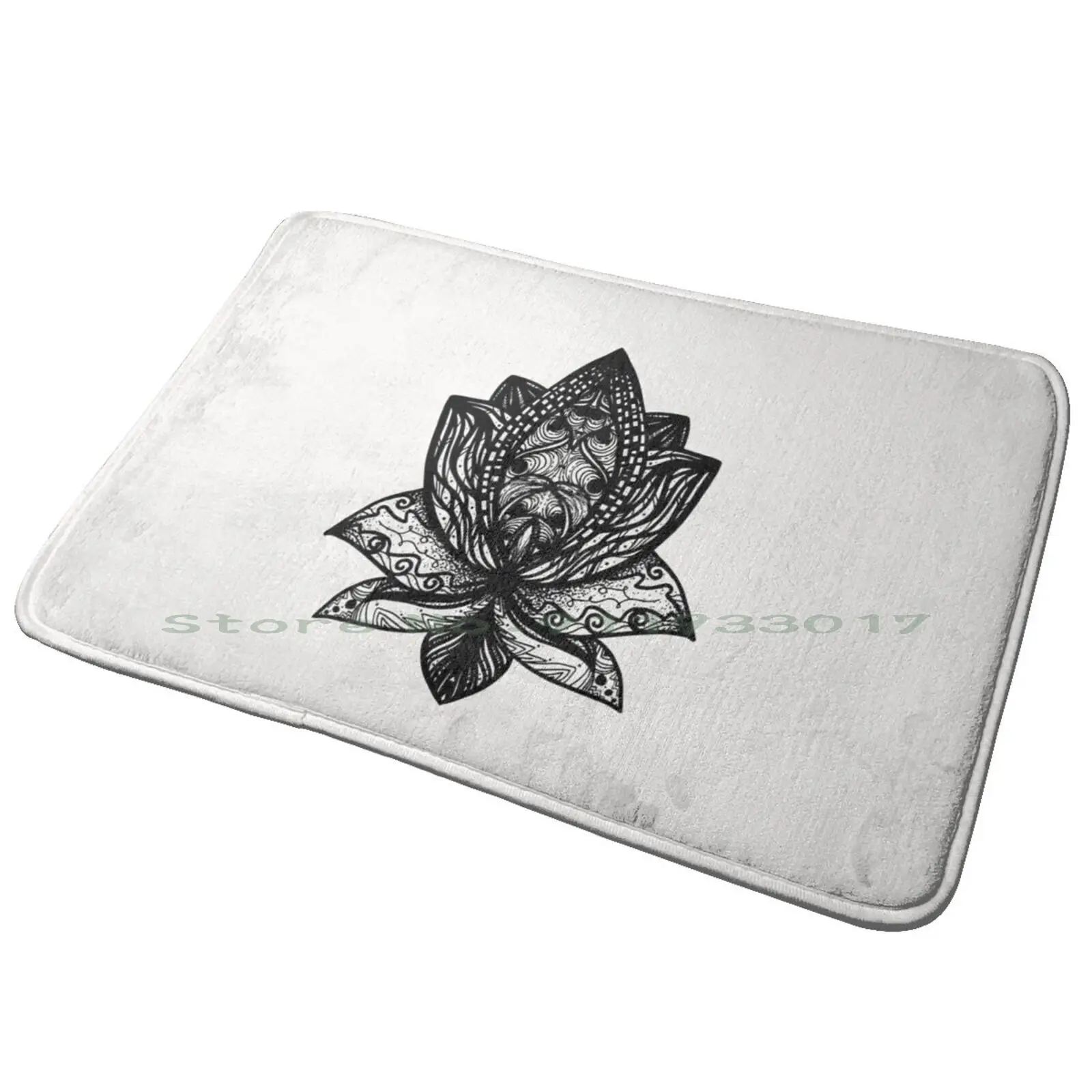 Black Lotus Flower Entrance Door Mat Bath Mat Rug Mv Agusta Motorsport Milan Proton Domenico Agusta Cagiva Mva Gmbh Gp