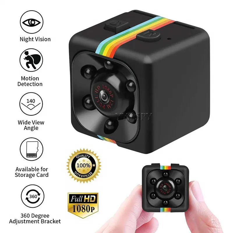 Original SQ11 HD 1080P Mini Camera Night Vision Gizli Kamera Secret Body Camara Espia Invisible Micro Cam Support Hidden TF Card