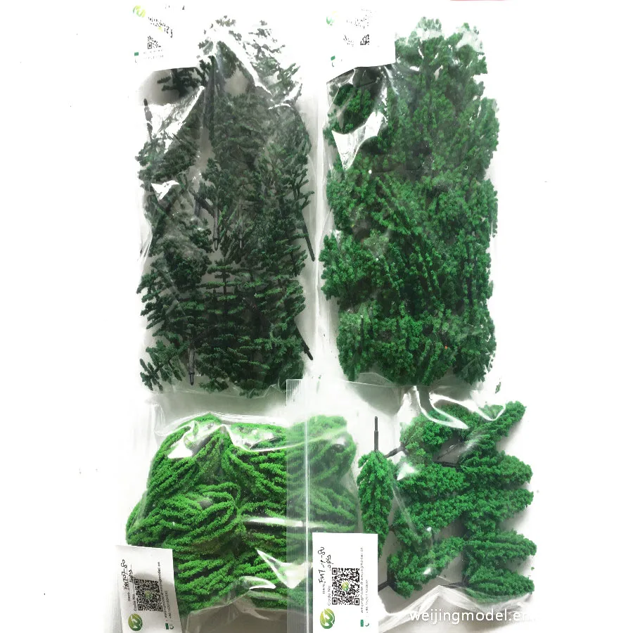 70pcs/lot Architecture N Scale Model Green Mixed Tree In 6-8cm For Ho Train Layout And Kits Toy Chirstmas Tree