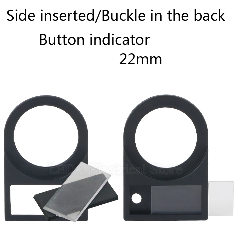 22mm Side Inserted / Buckle In the Back Button Switch Signal Light Sign Board label board Sign Box