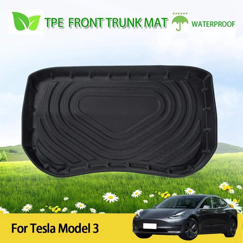 Fit For Tesla Model 3 Front Trunk Mat Rubber Floor Cargo Liner Car Accessories Tray Protector