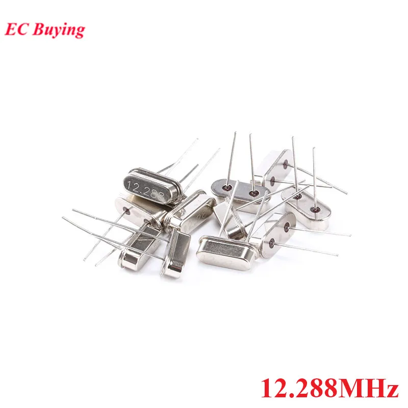 10pcs/lot 12.288MHz 12.288 MHz 12.288M Hz Mini Passive Resonator Quartz HC-49S Crystal Oscillator