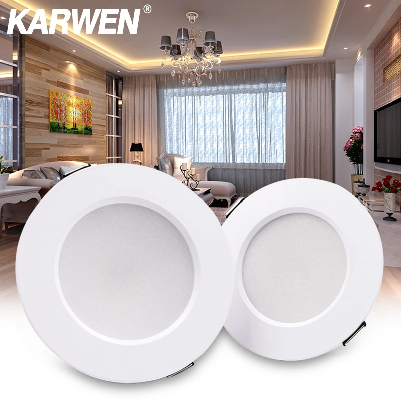 KARWEN LED Downlight White Ceiling 5W 7W 9W 12W 15W AC 220V 230V 240V led downlight Cold  Warm white led light for Bedroom