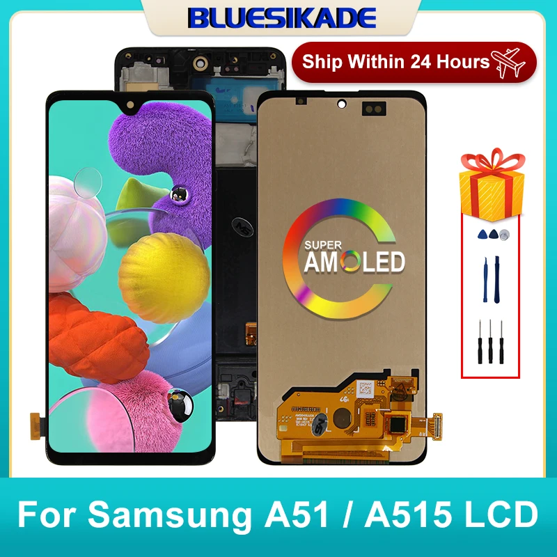 AMOLED For Samsung Galaxy A51 LCD Touch Screen For Samsung A515 Display A515F SM-A515F/DS A515F/DS LCD Replacement Parts