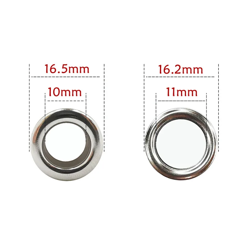 100PCS/Pack Stainless Steel Perforated Eye Ring Eyelet Buttons For Shoes Clothing Belt Decoration Accessories