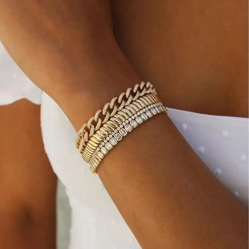 2026 New Design Classic European Women Lady Jewelry Basic Snake Chain High Polished Herringbone Chain Bracelet