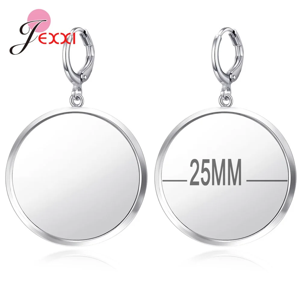 10pairs/Lot 925 Sterling Silber Ohrringe Haken Cabochon Blank Base10 12 14 18 20 25mm DIY Schmuck, der Zubehör Liefert – Detail 8