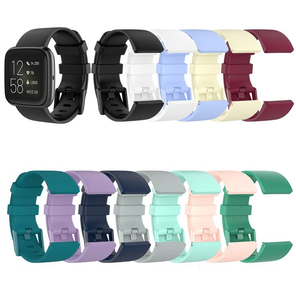 Pulseira de silicone macio para fitbit versa 2 relógio banda acessórios de substituição pulseira para fitbit versa lite smartwatch