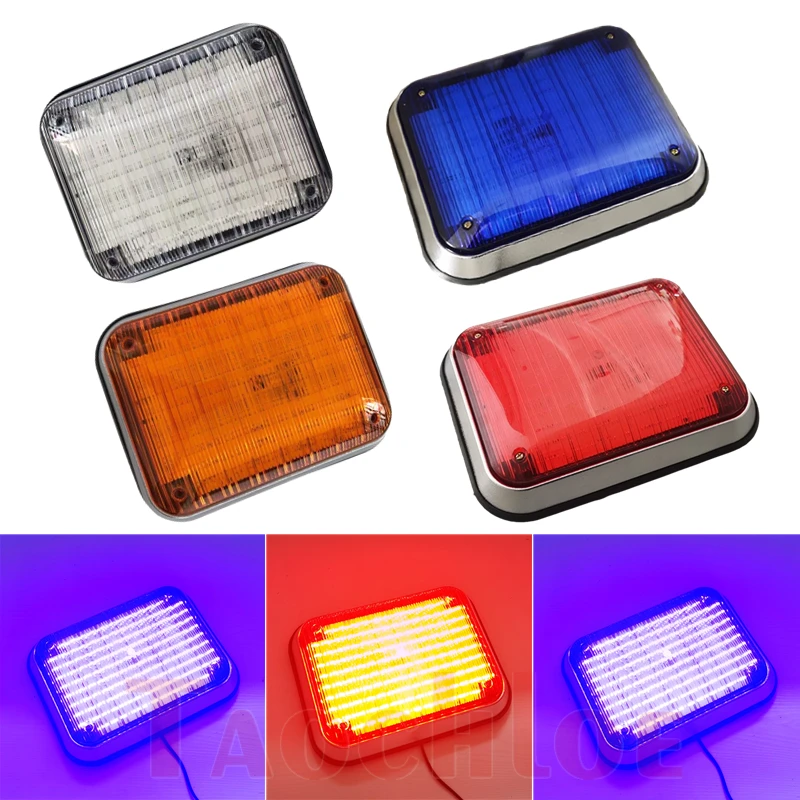 

1Pc 12V 24V Red Blue LED Police Lights Flashing Lamp Ambulance Pumper Fire Engines Strobe Lights Warning Signal White Amber