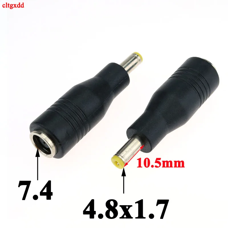 1X DC 7.4 x 5.0 mm 7.4*0.6 female to 7.4*5.0 4.5*0.6 4.8*1.7mm 5.5*2.1/5.5x2.1mm male jack for HP DELL laptop power adapter plug