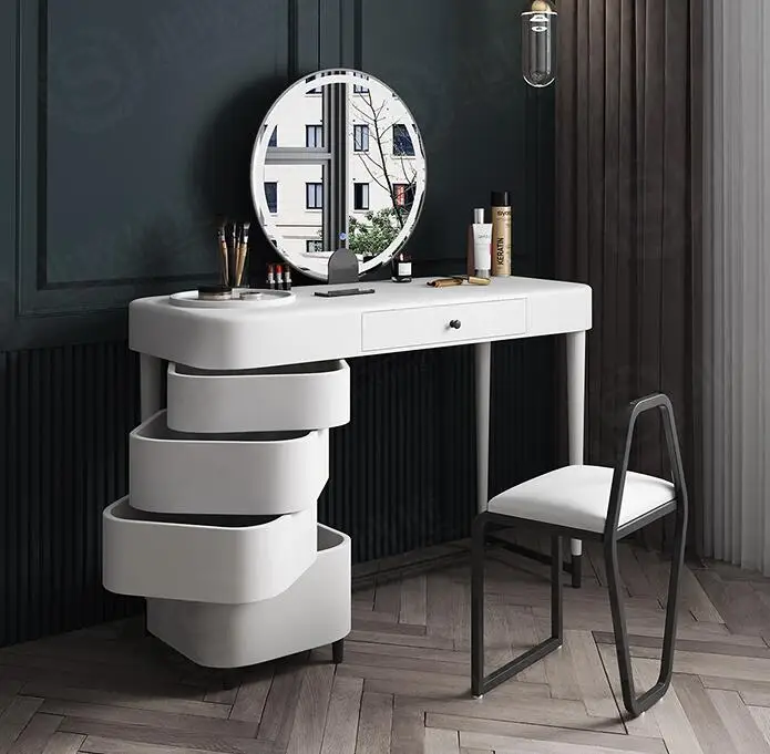 Light luxury bedroom dressing table with lamp storage cabinet one dressing table