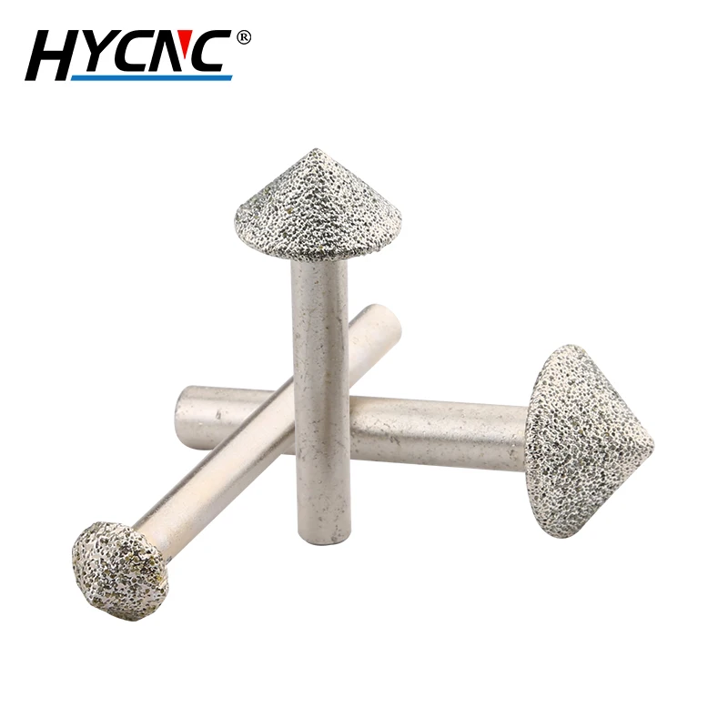 1pc granito pedra máquina de gravura ferramenta cnc pedra cone bola cabeça ferramenta alívio redondo escultura ferramenta acessórios