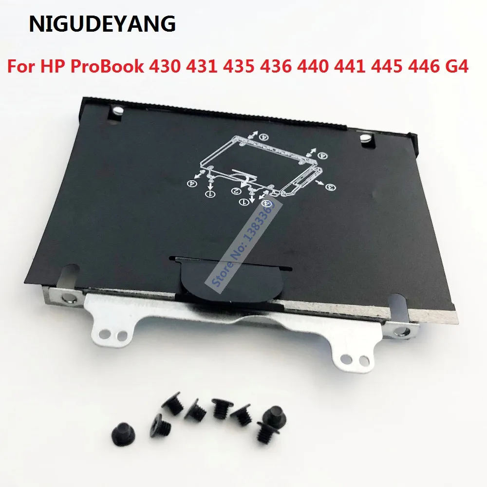 NIGUDEYANG New for HP ProBook 430 431 435 436 440 441 445 446 G4 SATA HDD SSD 2.5 Hard Drive Bracket Caddy Frame