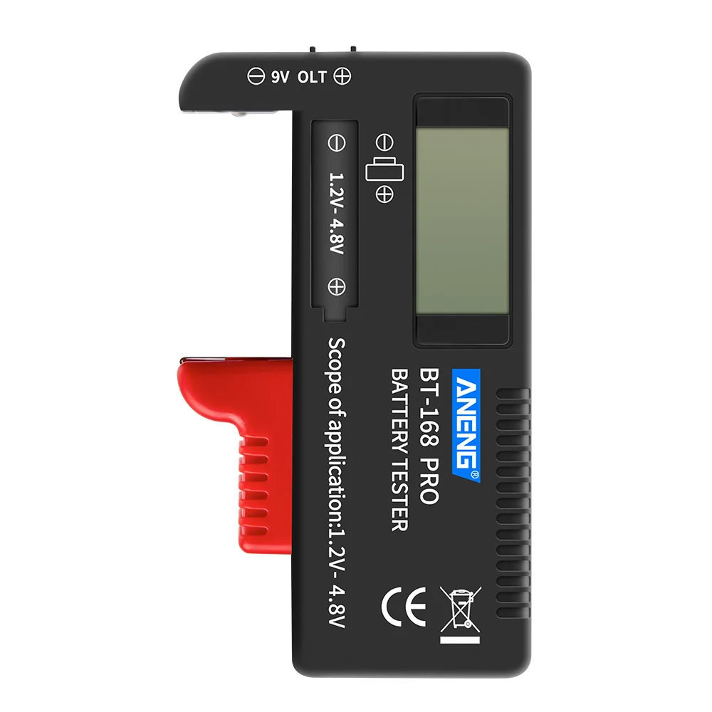 BT-168 PRO Digital Battery Capacity Tester for 18650 14500 Lithum 9V 3.7V 1.5V Cell C D Batteries Tester M05 20 Measurement Tool