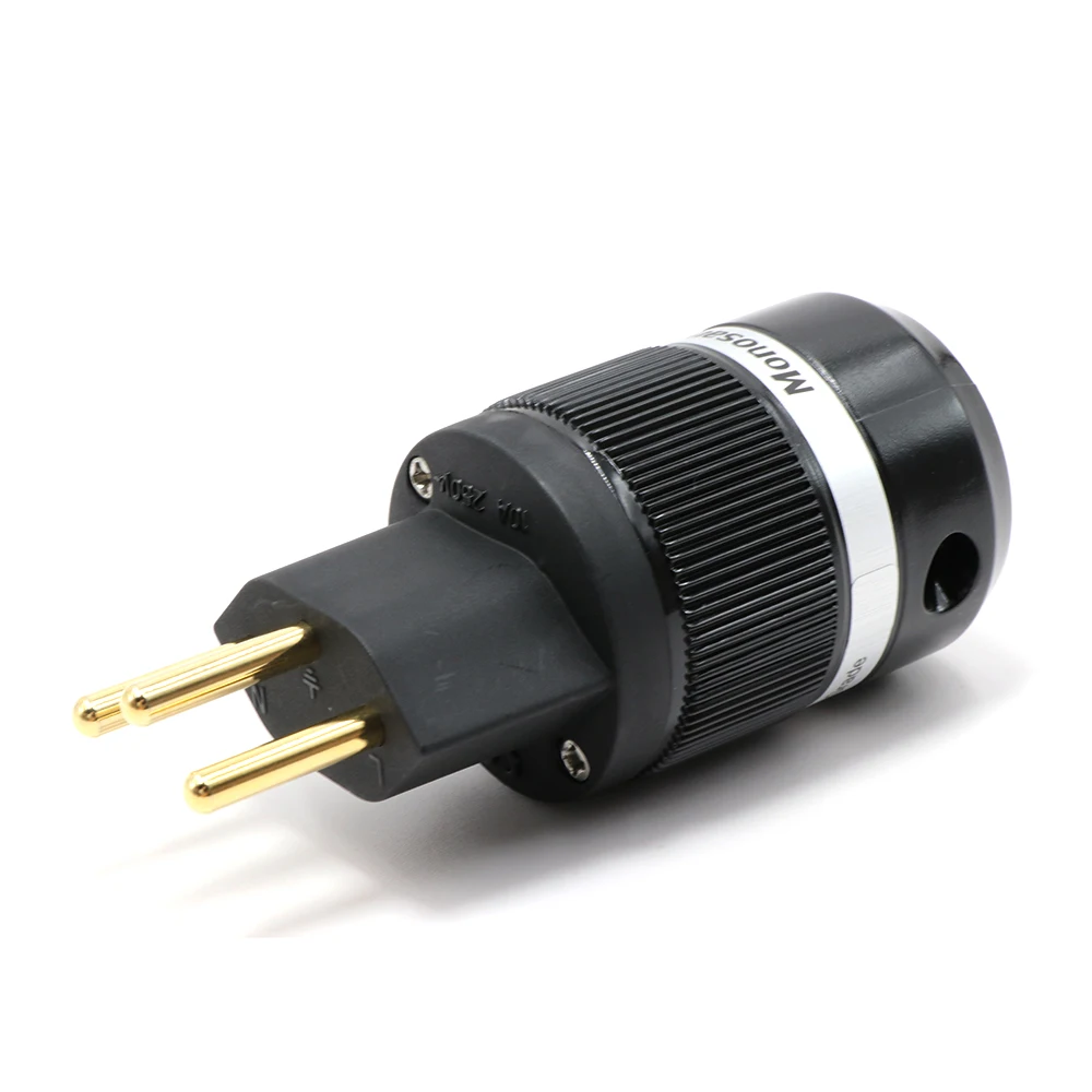 Monosaudio MS150/F100 Swiss Standard AC power plug, 10A/250V 15A/125V Audio Grade Power Connectors