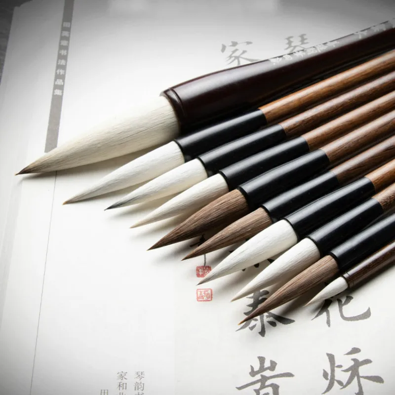 

7pcs Calligraphy Brushes Mouse Whisker High Quality Calligraphy Brush Traditional Calligraphy Writing Chinese Painting Brush Pen