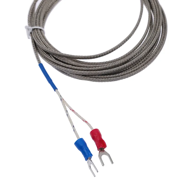 200mm probe type thermocouple sensor K type temperature measuring instrument 1m 2m 3m 4m 5m cable stainless steel thermocouple