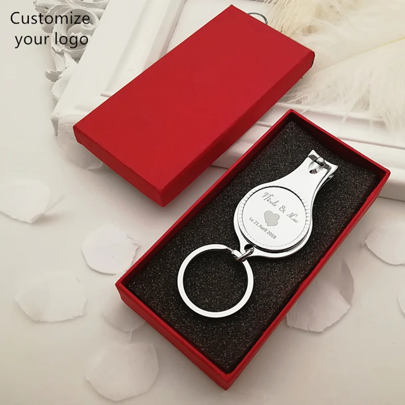 

Wedding Souvenirs with Personalized Name and Date, Beer Bottle Opener, Nail Clippers, Party Gifts for Guests, 50 PCs/Lot