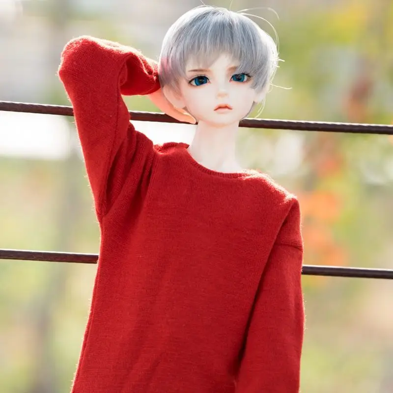 BJD doll clothes are suitable for 1/3 1/4 SD17 POPO68 70 fashion new daily versatile knit sweater top bottom coat red grey brown