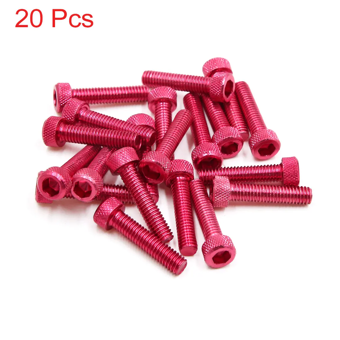 20/30/50pcs M5/M6x30mm Bolts Screws Aluminum Alloy Universal Motorcycle Car Hexagon Socket Fastener Bolts Screws