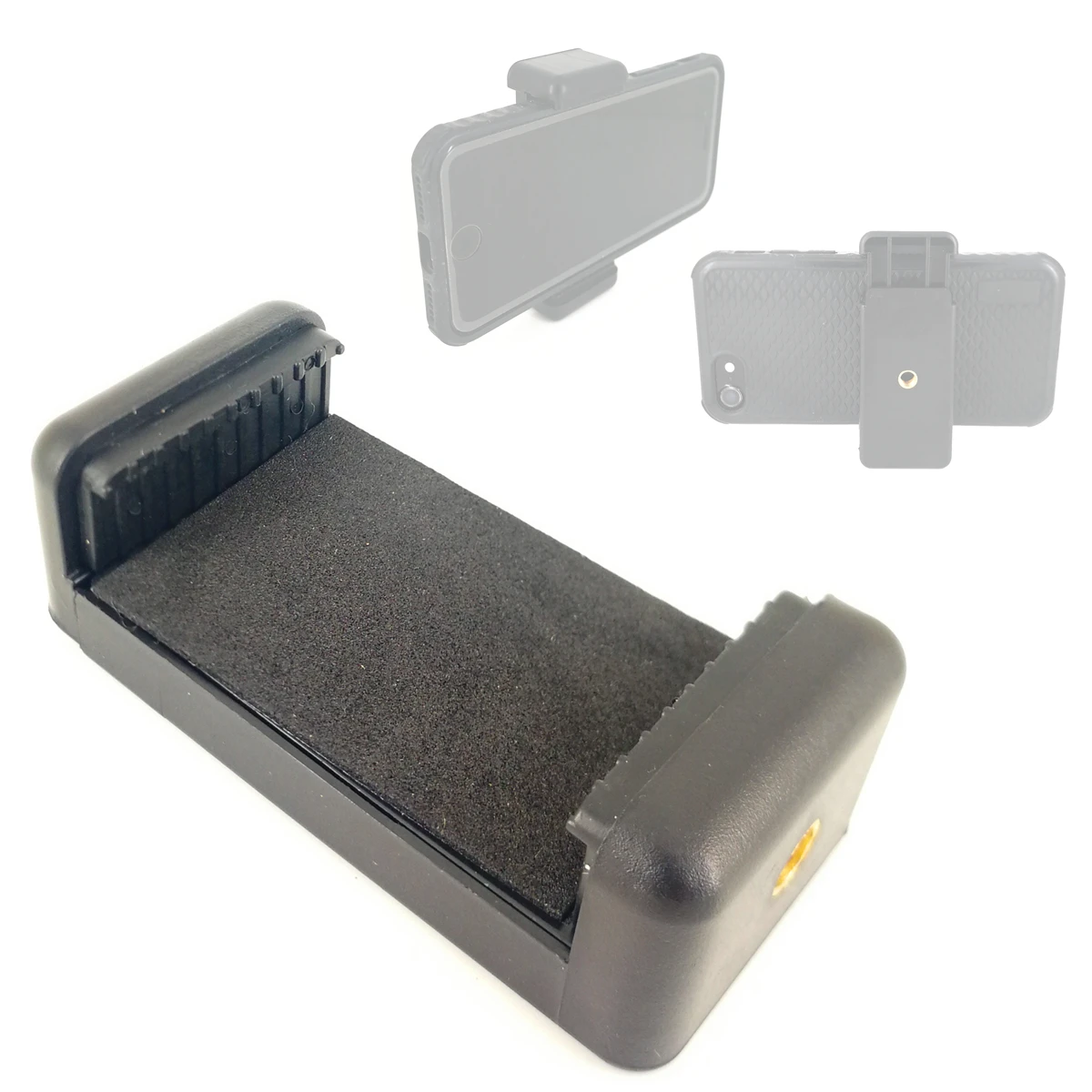 Adjustable Mobile Cell Phone Clamp Clip Holder Bracket Adapter for 5.5-8.3cm Smartphone Tripod Youtube Livestream