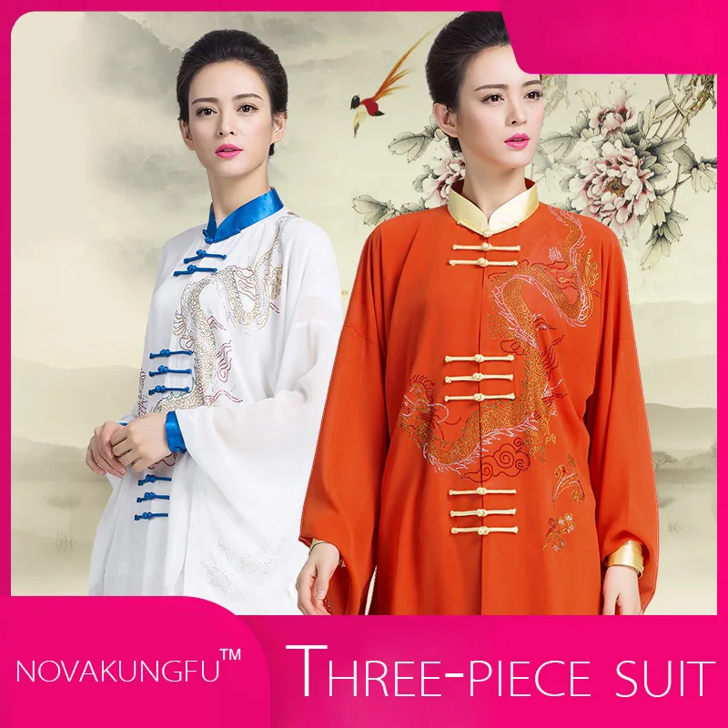 

Tai Chi Performance Suit for Women, Tai Chi Practice Suit, Spring and Autumn, New Style, 3-Piece