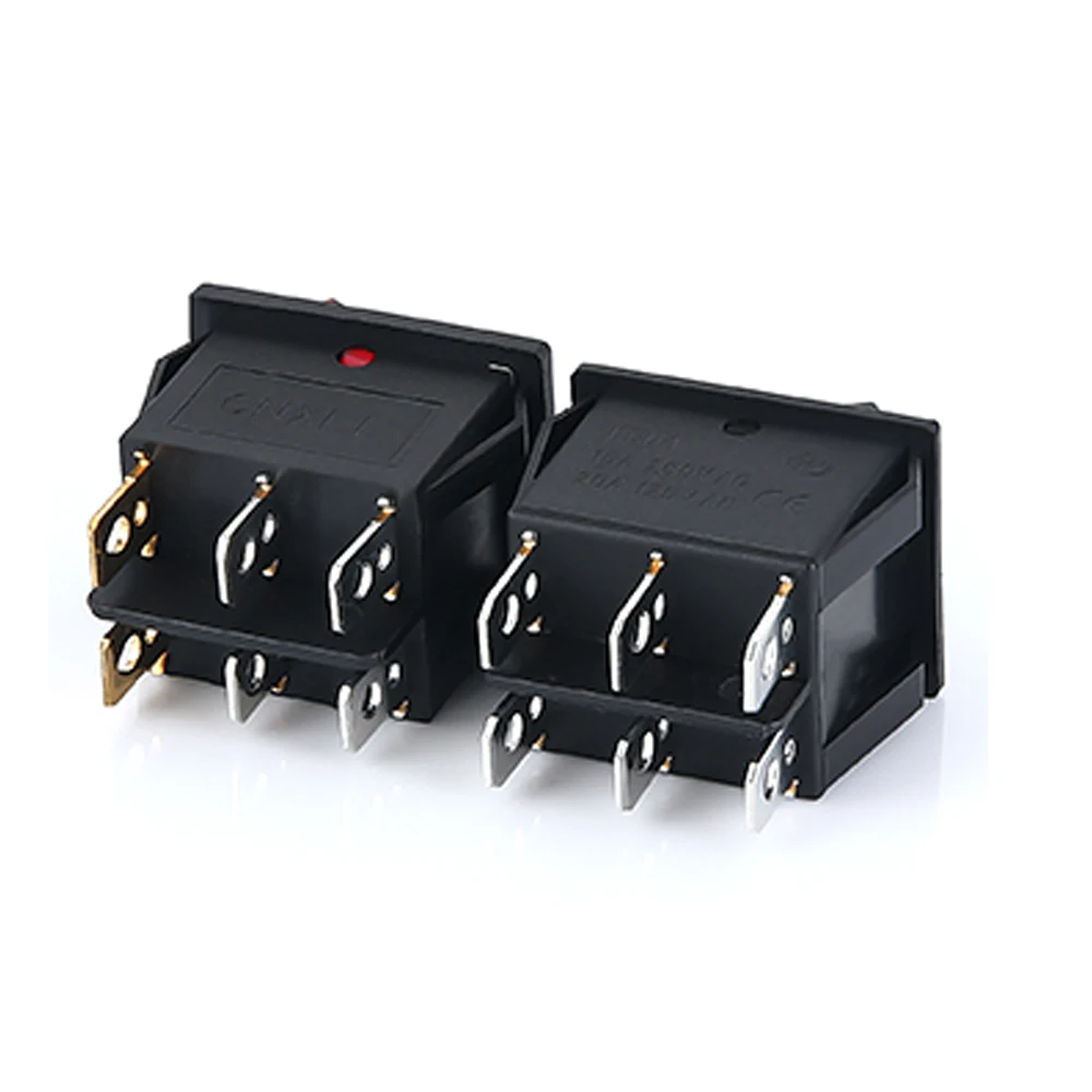 KCD8 6PIN Rocker Switch Power Switch Duplex ON-OFF 2Position 6 Pins With Light 16A 250VAC/ 20A 125VAC
