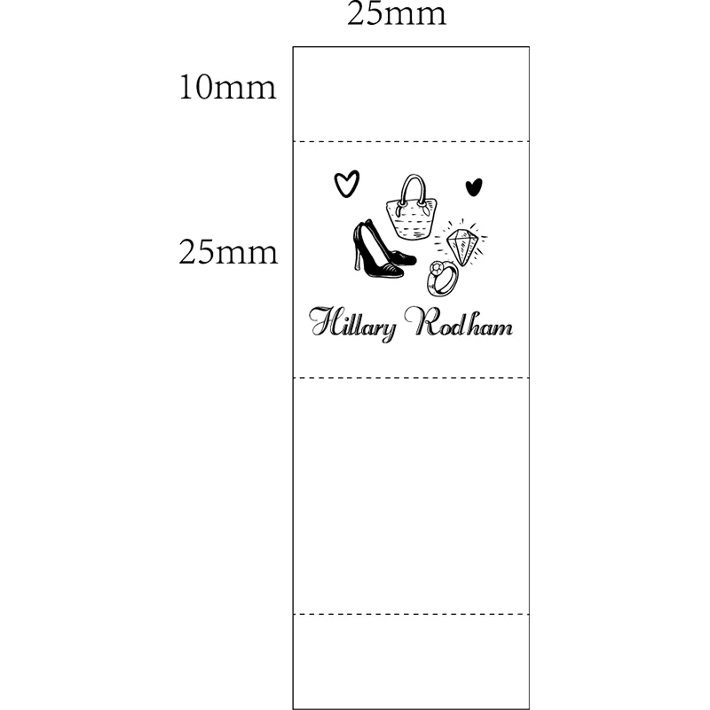 Custom Clothing Labels - Personalized Brand Organic Cotton Ribbon Labels 25x70 mm Logo or Text Sewing DIY Labels 200 pcs