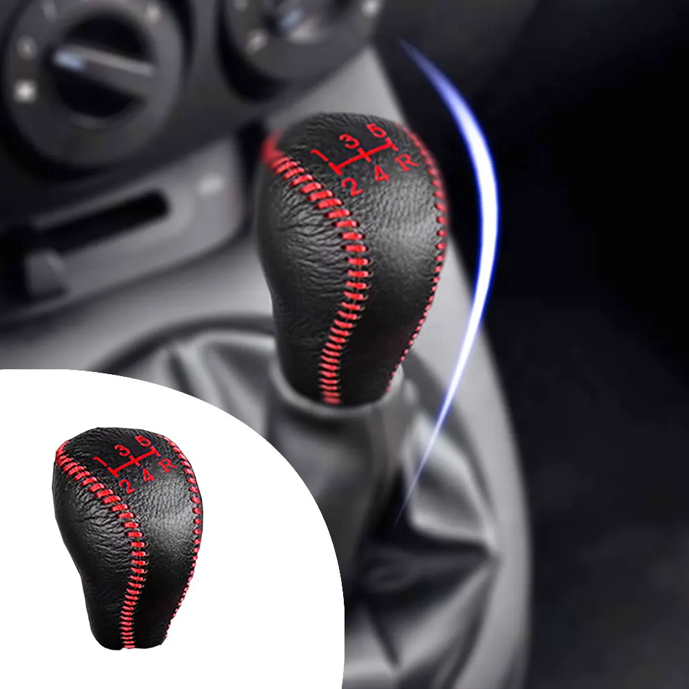 

Muchkey Leather Gear Shift Knob Cover MT For Mazda3 2011 2012 2013 Mazda6 2009 2010 2011 2012 5 Speed Manual Shift Lever