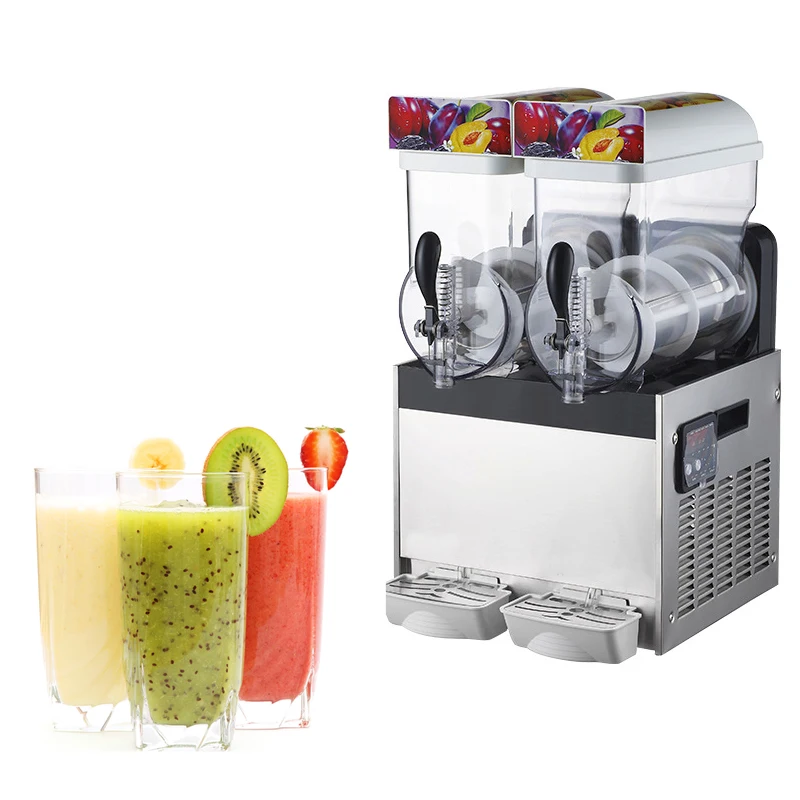 Slush Machine Snow Cold Drink Maker Ice Cream Maker Ice Slusher Catering Shop Commercial Cooling Beverage Maker 220V/110V