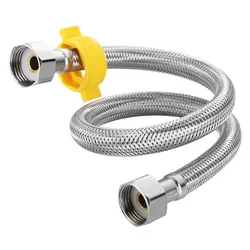 Tubo da cucina in acciaio inossidabile 2 pezzi/set tubo flessibile intrecciato linea di alimentazione collega rubinetti per tubi connettore G 1/2 tubo da bagno