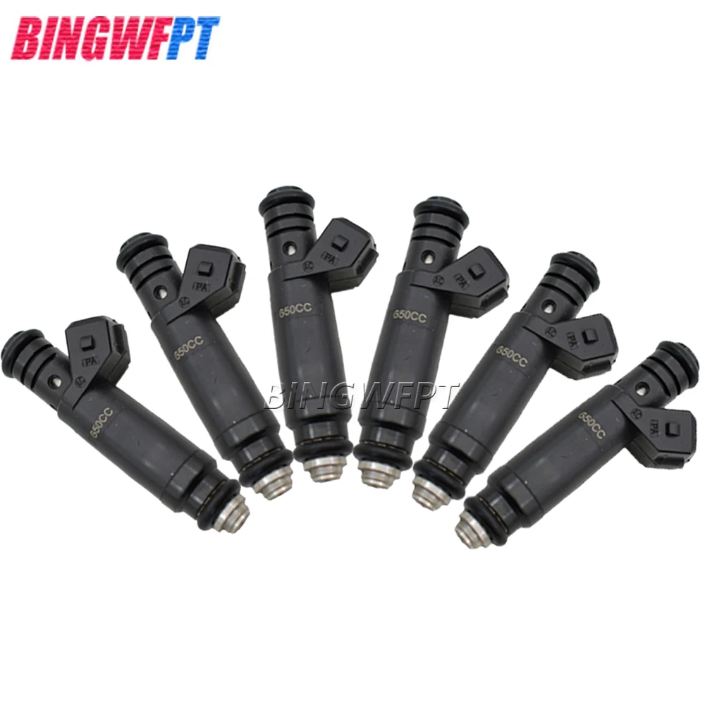 6pcs 650cc Fuel Injector Nozzle For FORD For AUDI GENUINE SIEMENS 60lb LS1 LS6 Mustang 5.0 630cc Bosch EV1 FL114961 FI114961