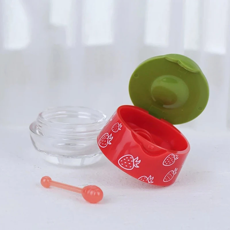 

Cute Lip Balm Container Empty Clear Sample Jar With Applying Stick Tiny Reusable Plastic Lip Mask Lipstick Bottle 6ml Makeup